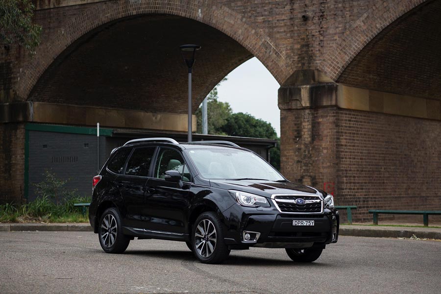 a black subaru forester