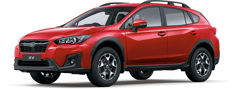 Red Subaru XV 