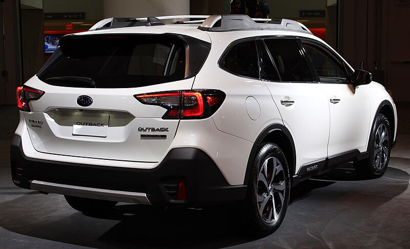 white subaru outback 2020