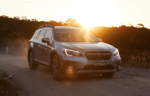 subaru outback 2020 with sunset