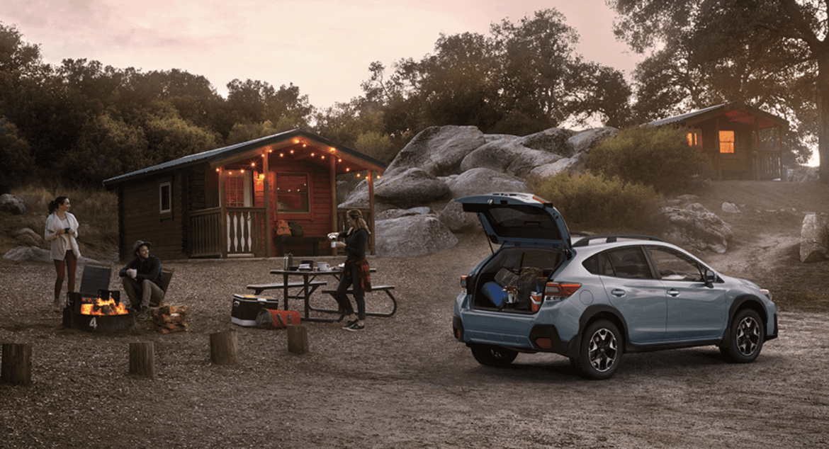 camping with subaru xv