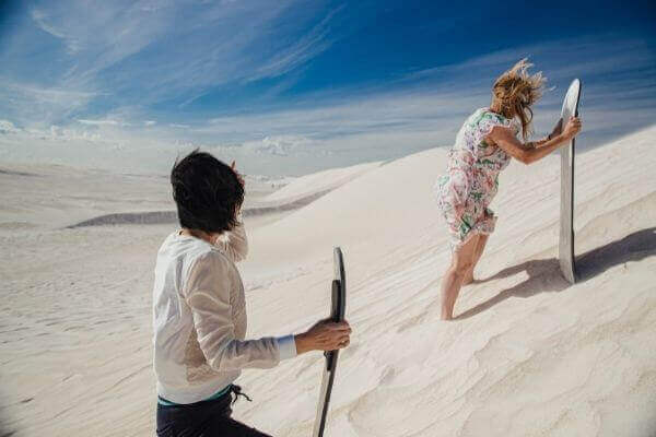 Go sand boarding at Lancelin dunes