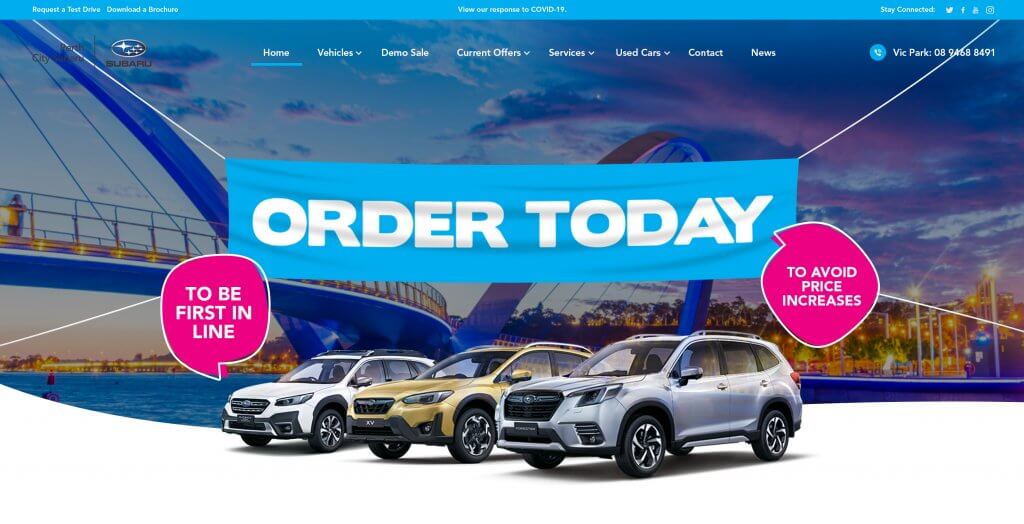 New Subaru Cars Order now Today